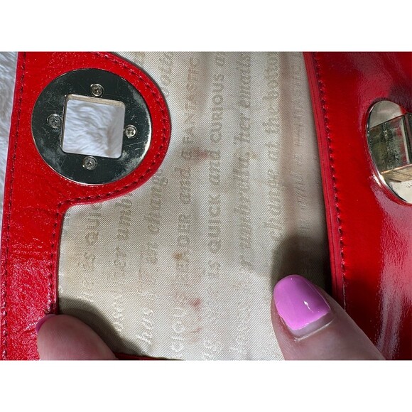 Kate Spade New York New York Wallet Wristlet Womens One Size Red Turnlock Clutch - Picture 9 of 9